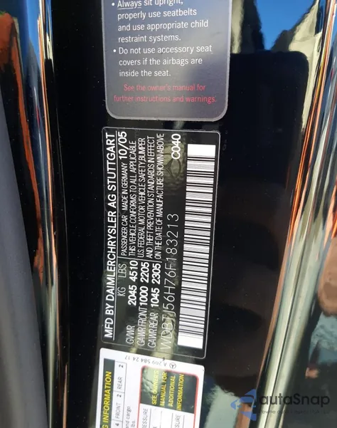 2006 Mercedes-Benz Clk 350 z USA, uszkodzony, nr VIN WDBTJ56H76F183213